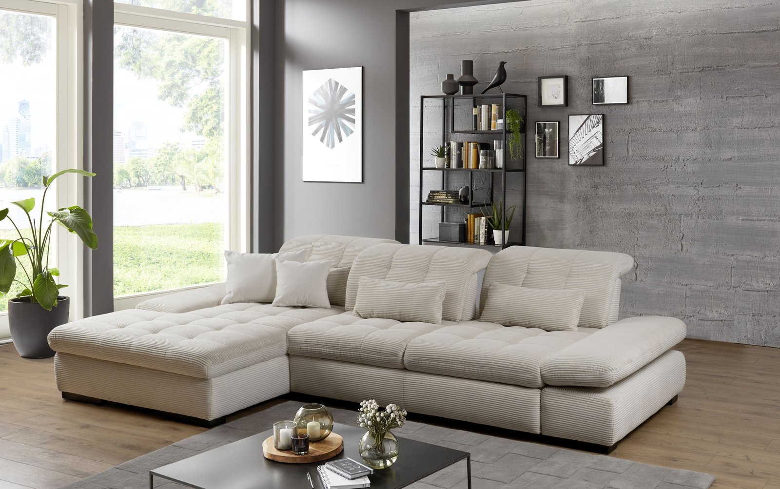 Santa Fe Cord Typ 7190 C FKT Lincoln creme Fuss Holz eckig schwarz 4