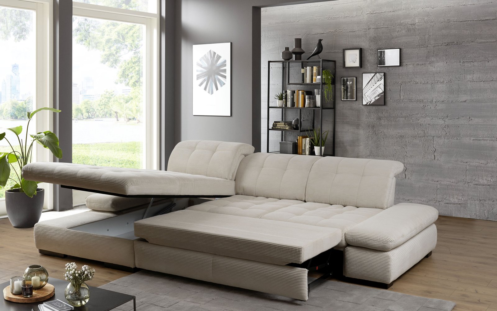 Santa Fe Cord Typ 7190 C FKT Lincoln creme Fuss Holz eckig schwarz 6