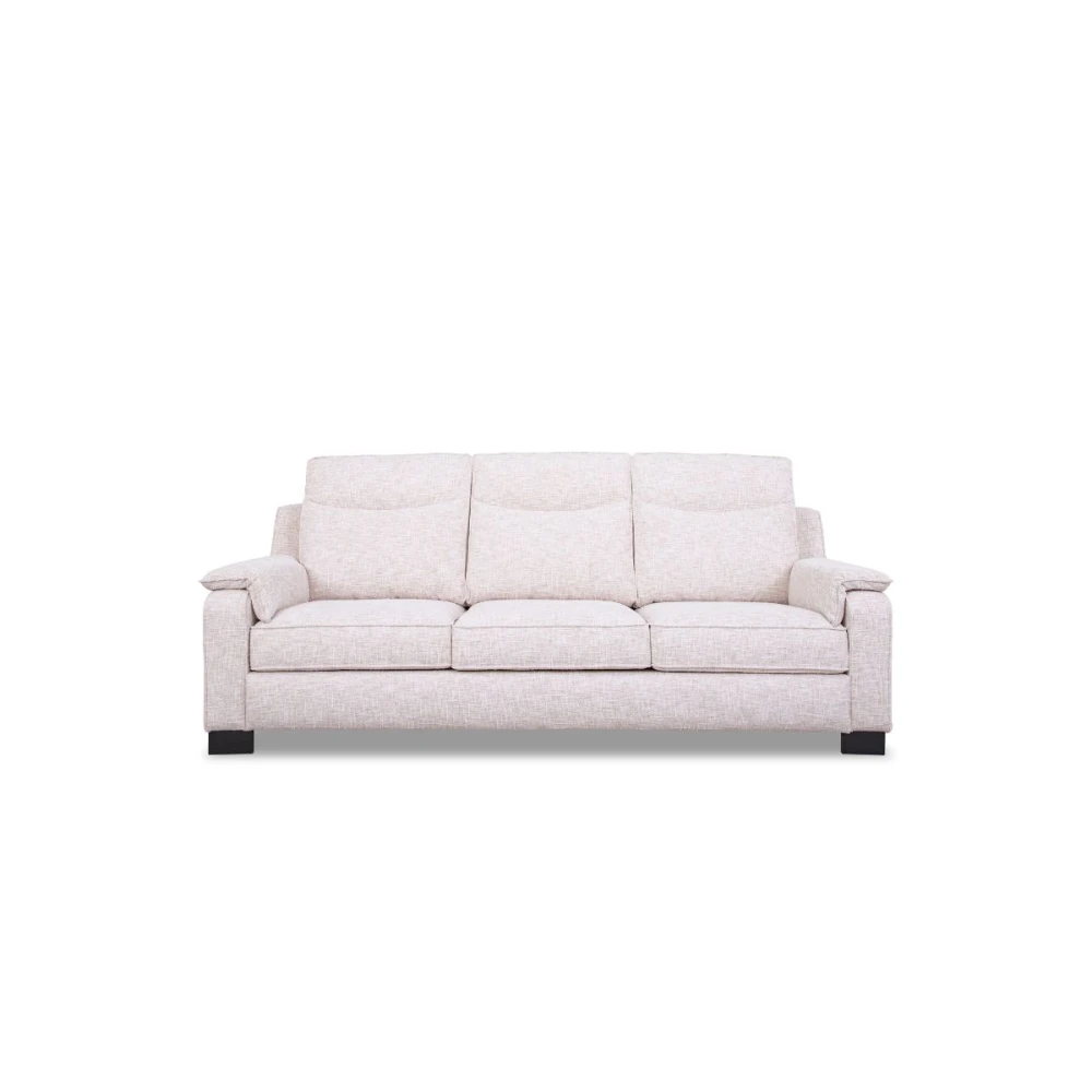 Sofa Comfort – klasikinio stiliaus sofa su plačiais porankiais ir aukšta atkalte, be miego funkcijos