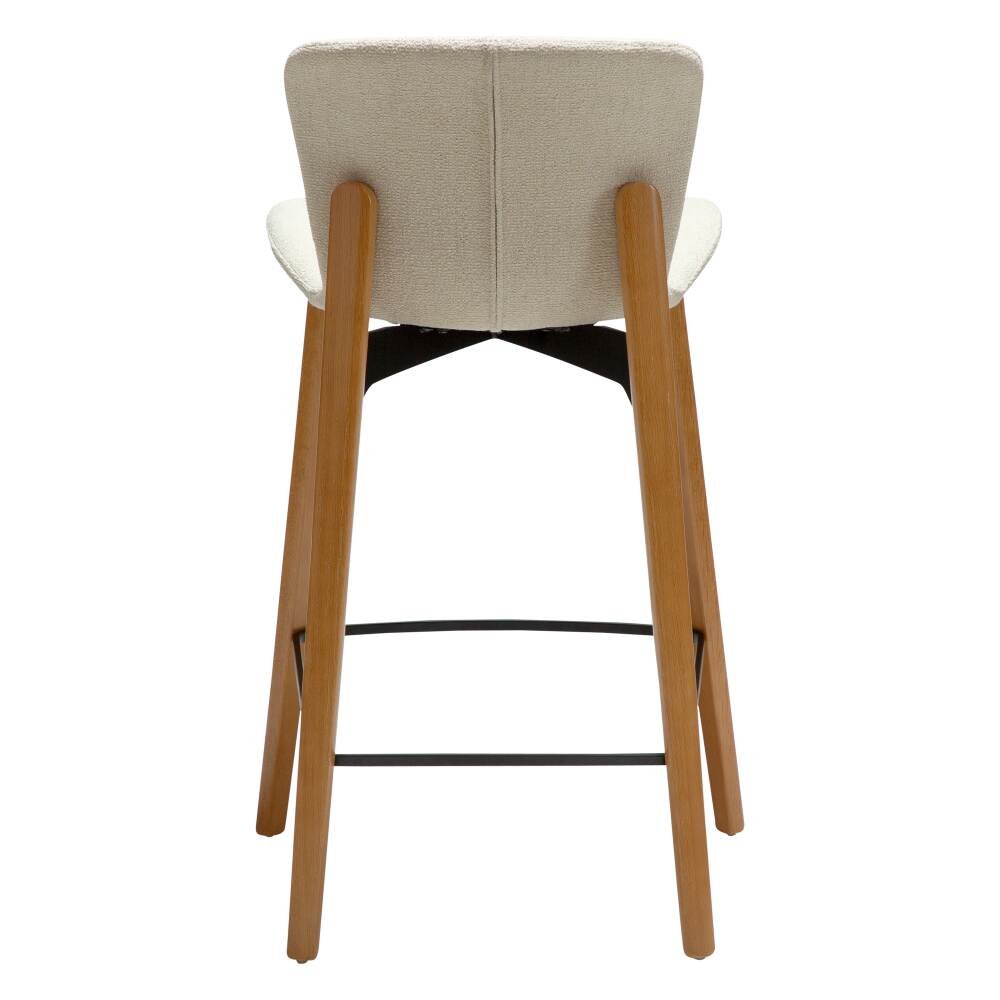 paragon counter stool bone white boucle fabric w oak legs 300202107 04 back