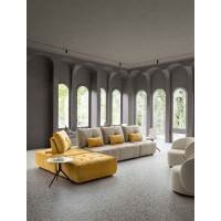 Modulinė sofa Byron su aukštais stumdomais atlošais, Memory Foam komfortu ir nuvelkamu audiniu – kolekcija Bubble