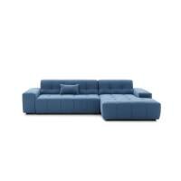 Modulinė sofa Collins su apvaliomis formomis, porankiais, atlošais ir šezlongu – Bubble kolekcija