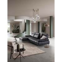 Modulinė sofa Joplin su apvaliu dizainu, stumdomais atlošais ir reguliuojamais porankiais – kolekcija Bubble