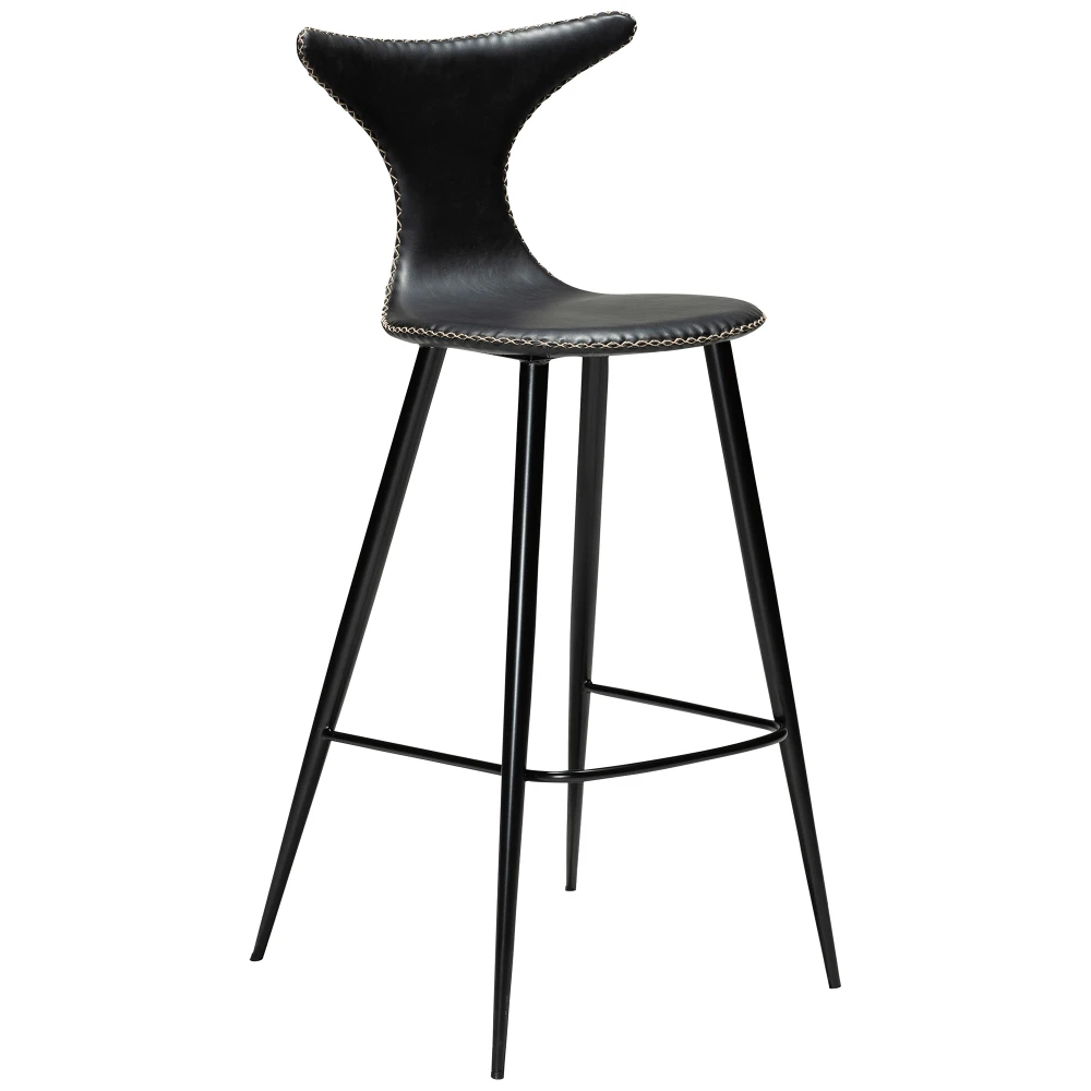 Baro kėdė Dolphin Dan-Form – moderni odinė kėdė su plieninėmis kojomis