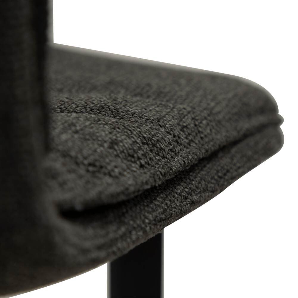 fierce bar stool crow black fabric with black metal legs 200650140 07 detail2