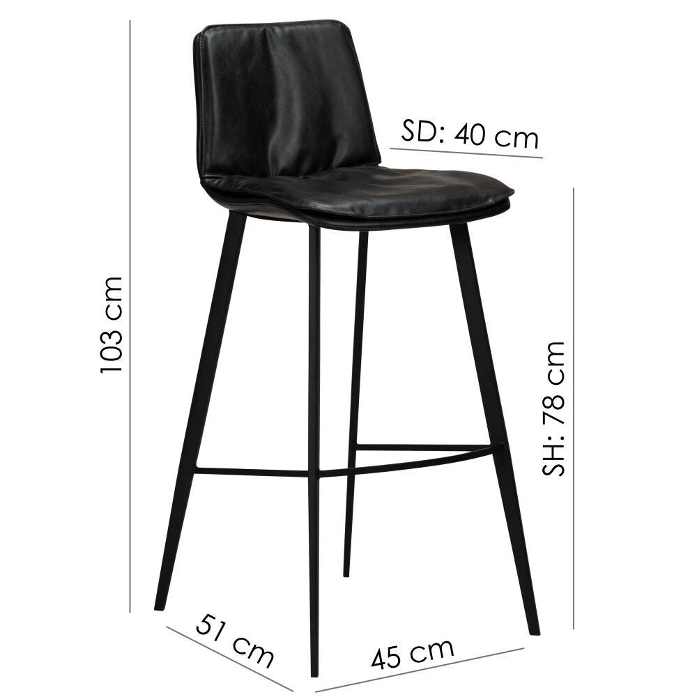 fierce bar stool desert sand fabric with black metal legs 200650150 15 measurements