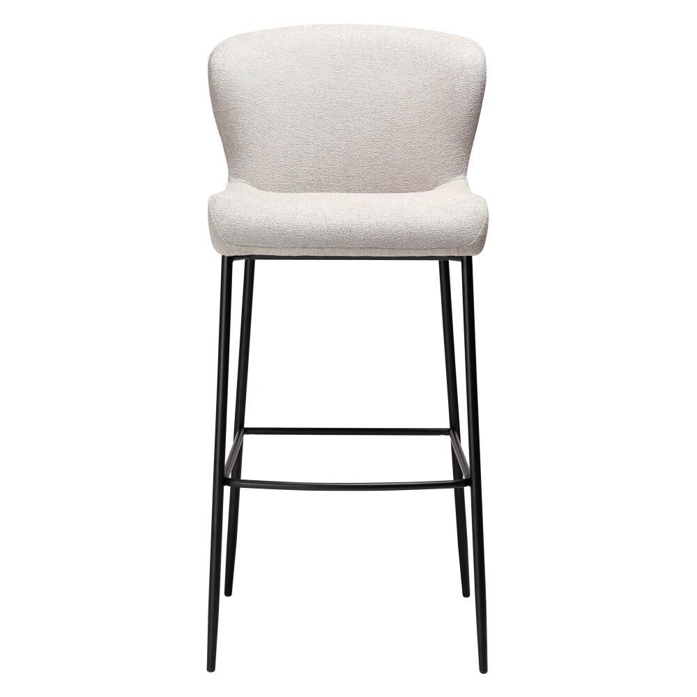 glam bar stool cashmere boucle fabric w black metal legs 200206109 02 front