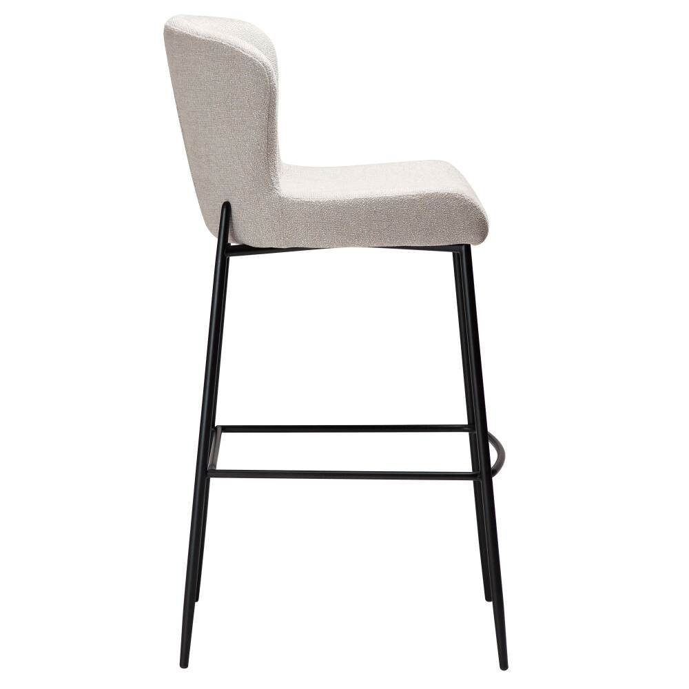 glam bar stool cashmere boucle fabric w black metal legs 200206109 03 profile