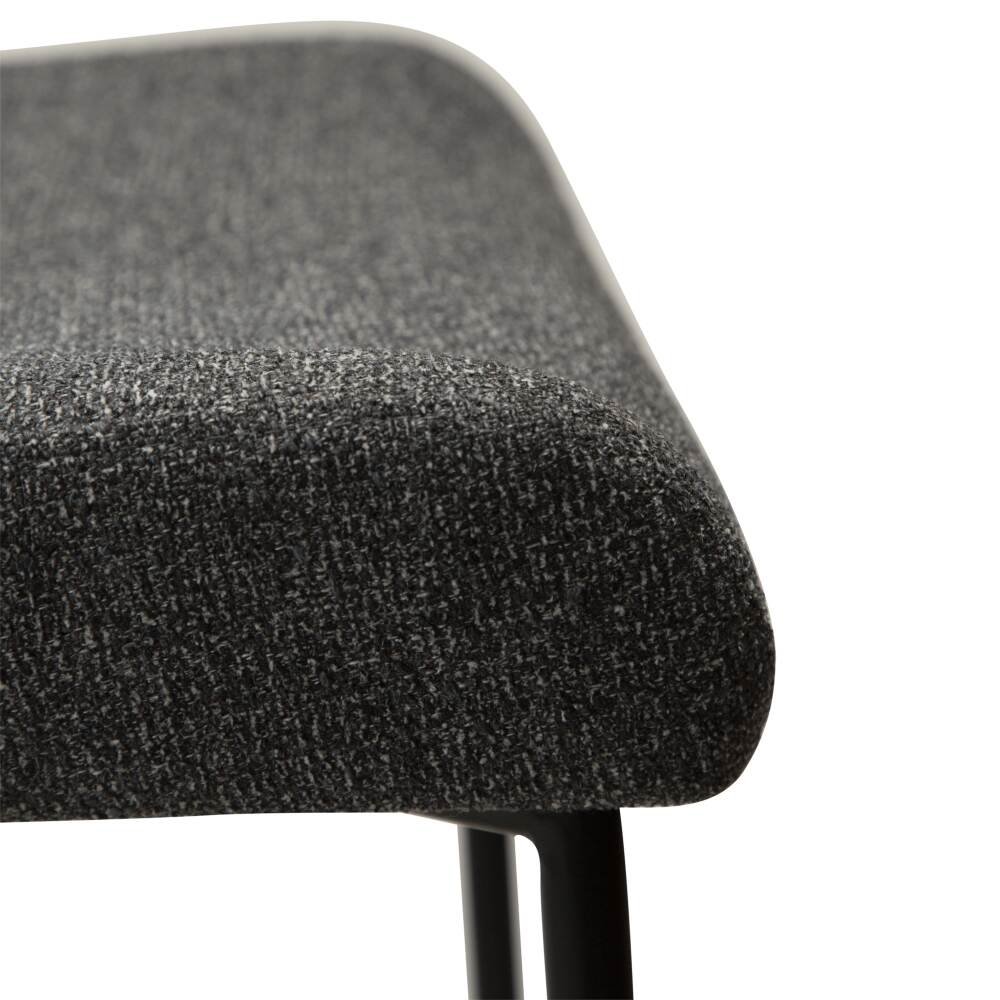 glam bar stool pebble grey boucle fabric with black metal legs 200206102 08 detail3