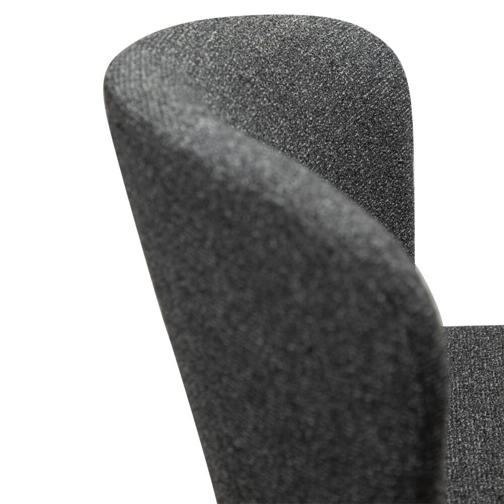 glam bar stool pebble grey boucle fabric with black metal legs 200206102 09 detail4