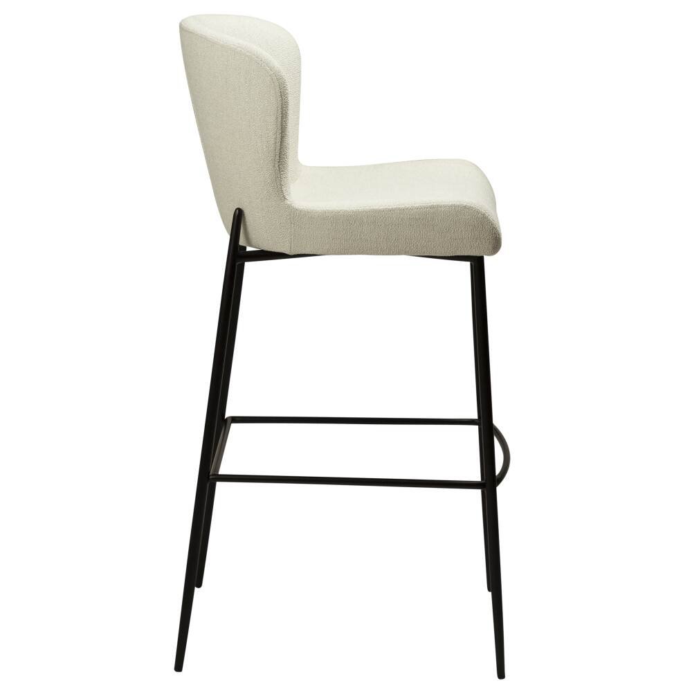 glam bar stool simply beige boucle fabric with black metal legs 200206106 03 profile