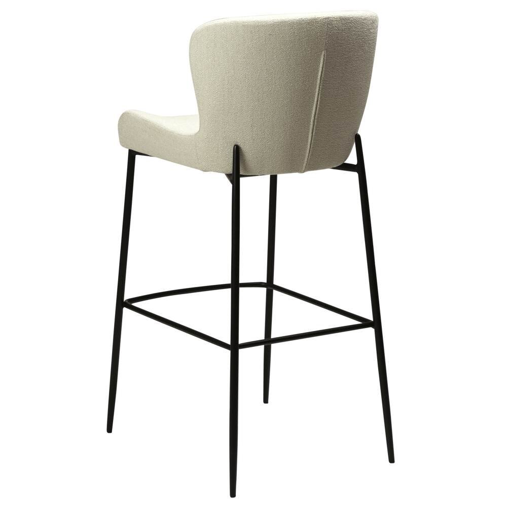 glam bar stool simply beige boucle fabric with black metal legs 200206106 05 back angle