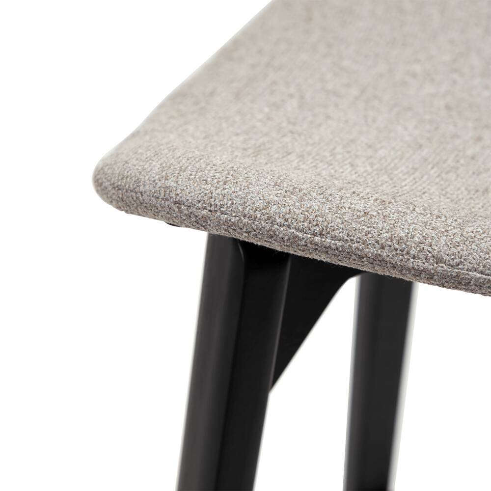 paragon bar stool pebble earth boucle fabric with black stained ash legs 200201106 07 detail2