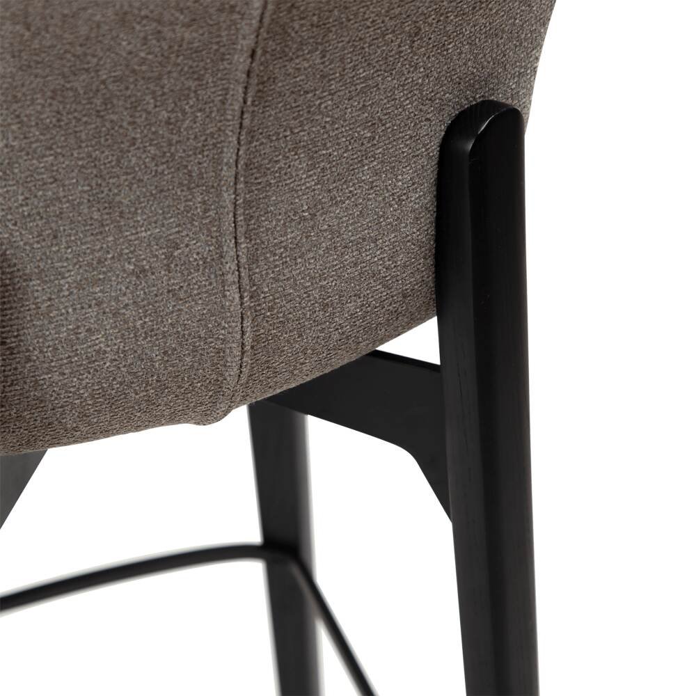 paragon bar stool pebble earth boucle fabric with black stained ash legs 200201106 10 detail5