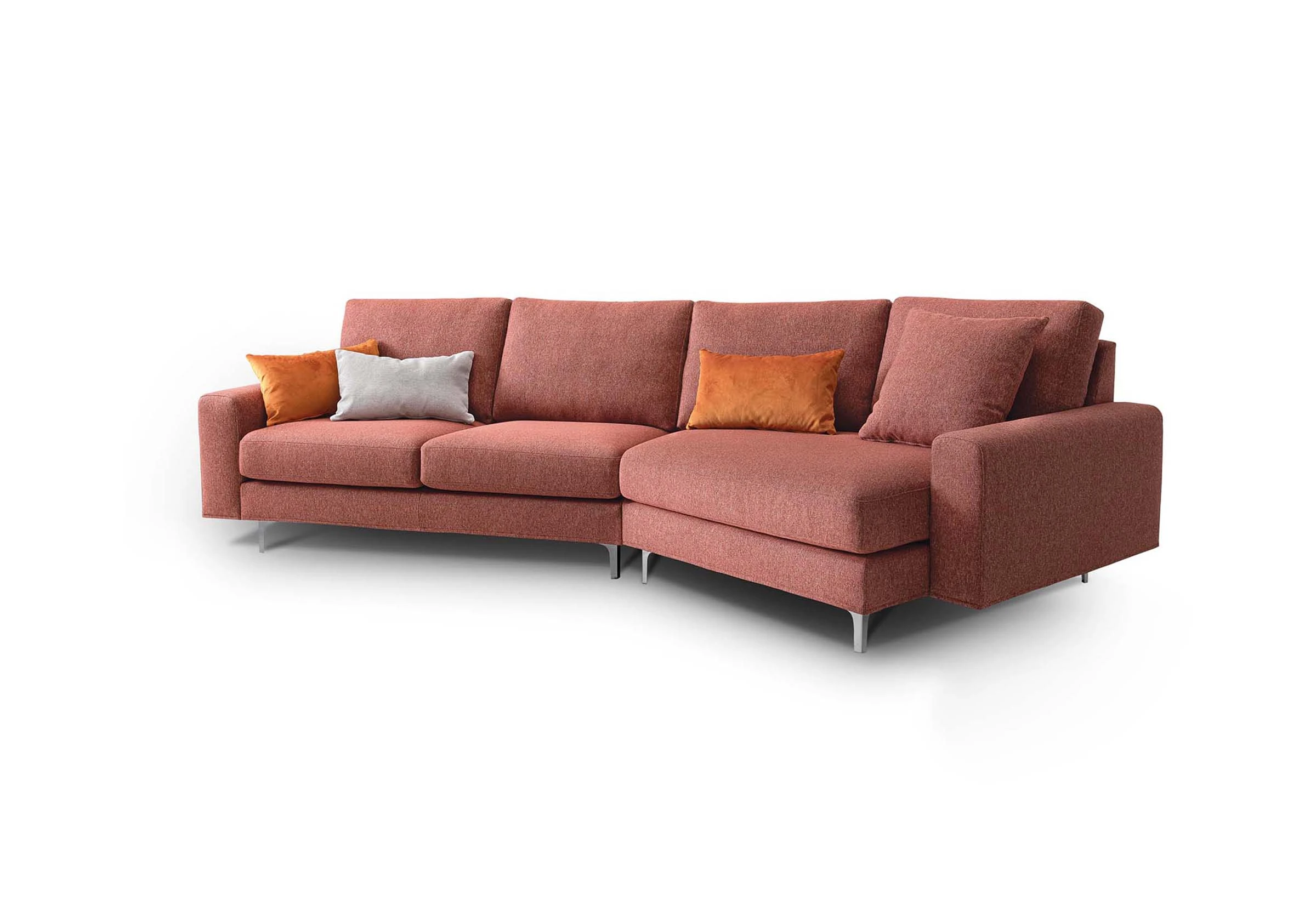 Kampinė sofa CASSANDRA 1 Kampinė sofa CASSANDRA su ištraukiamu pakoju ir kvadratiniais porankiais