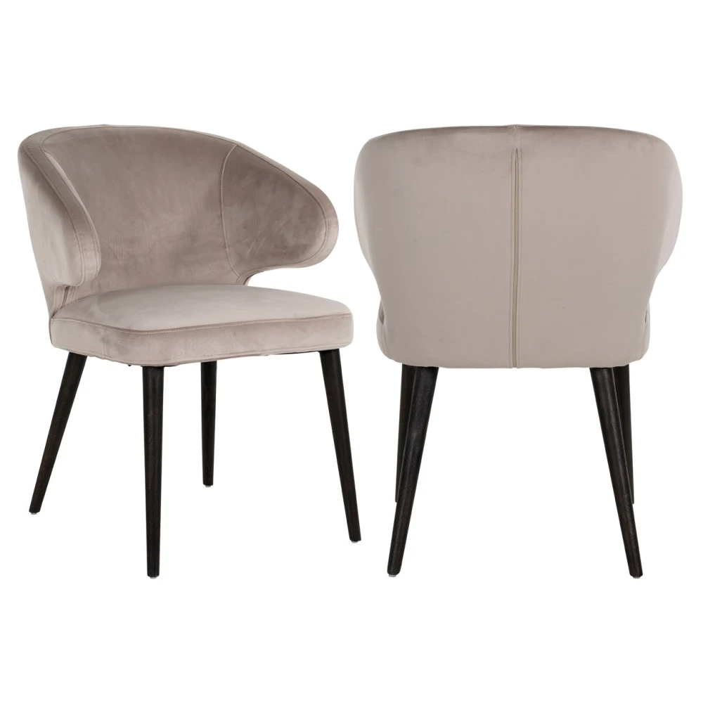 Dining chair Indigo khaki velvet
