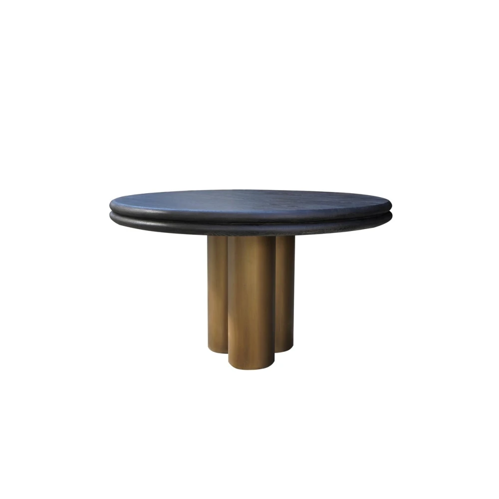 Dining table Macaron black rustic 130Ø