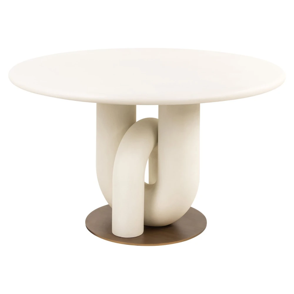 Dining table Winslow white 135Ø