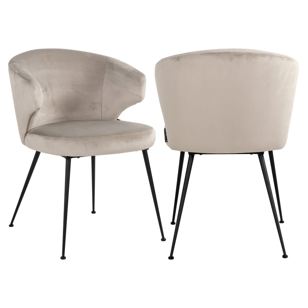 Dining chair Xandra khaki velvet