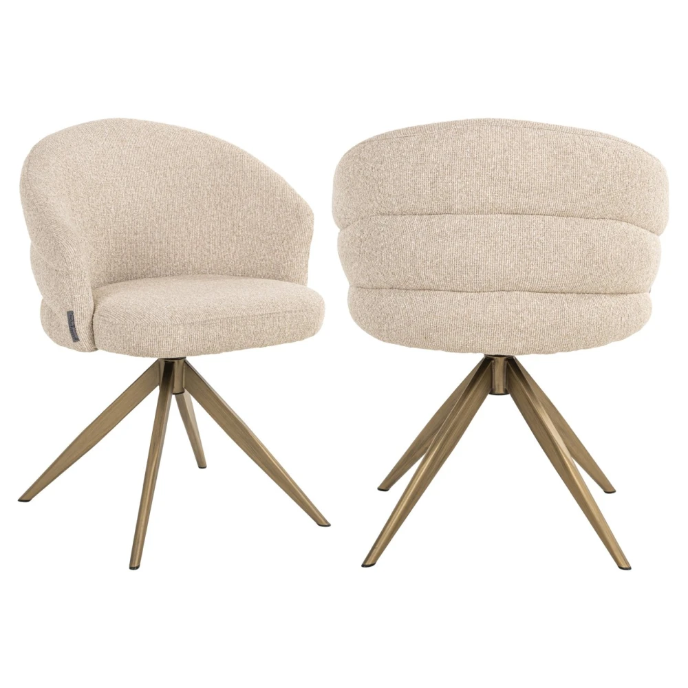 Dining chair Zendaya biscotti swivel fire retardant